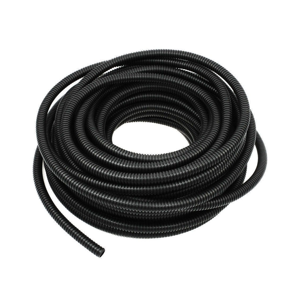 20 FT 1/4" INCH Split Loom Tubing Wire Conduit Hose Cover Auto Home Black