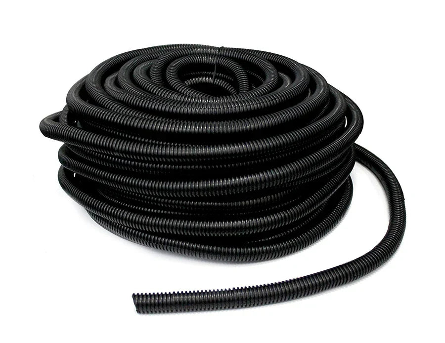 100 Ft 5/8" Split Wire Loom Conduit Polyethylene Tubing Black Color Sleeve Tube