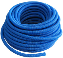 Load image into Gallery viewer, Absolute SLT14-20BL 20' 1/4" 5mm blue split wire loom conduit polyethylene corrugated tubing sleeve tube