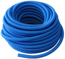 Load image into Gallery viewer, Absolute SLT14-20BL 20' 1/4" 5mm blue split wire loom conduit polyethylene corrugated tubing sleeve tube