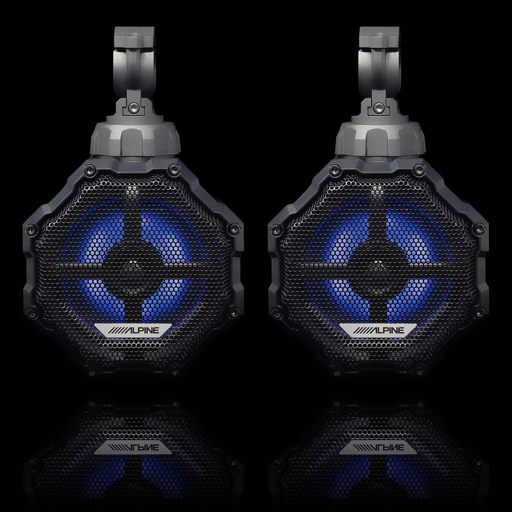 Alpine SPV-65RGB-CAN 6.5” Cage-Mounted Universal Weather-Resistant Coaxial RGB LED Speaker Pods