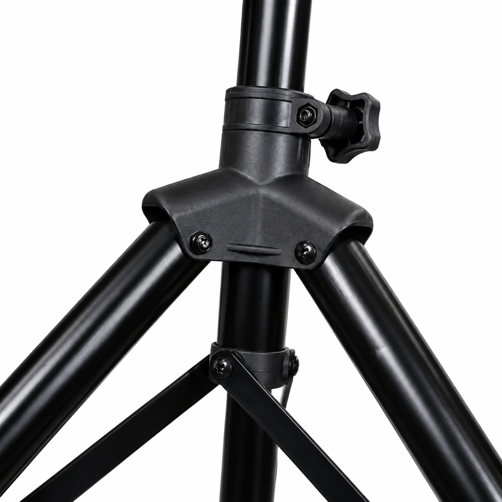 MR DJ Professional PA DJ 2 tripod speaker stands,4-6ft Adjustable Height, 35mm Compatible Insert, for stage/studio monitor/home