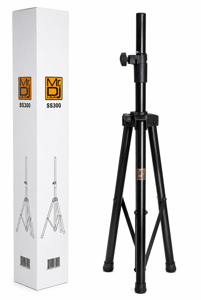 4 X UNIVERSAL Black Heavy Duty Tripod DJ PA Speaker Stands Adjustable Height