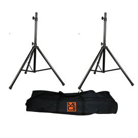 MR DJ SS650PKG Universal Black Heavy Duty Folding Tripod PRO PA DJ Home On Stage Speaker Stand Mount Holder with Road Carrying Bag
