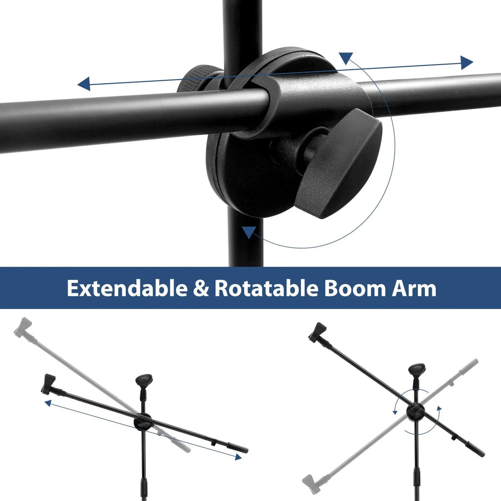 10 MR DJ MS500 Heavy Duty Telescoping Microphone Mic Boom Stand Tripod