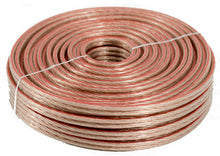 Load image into Gallery viewer, Absolute SW14-100 14 Gauge 100' 2 Conductor Clear Speaker Wire Home Car Stereo Zip Cord Audio Cable