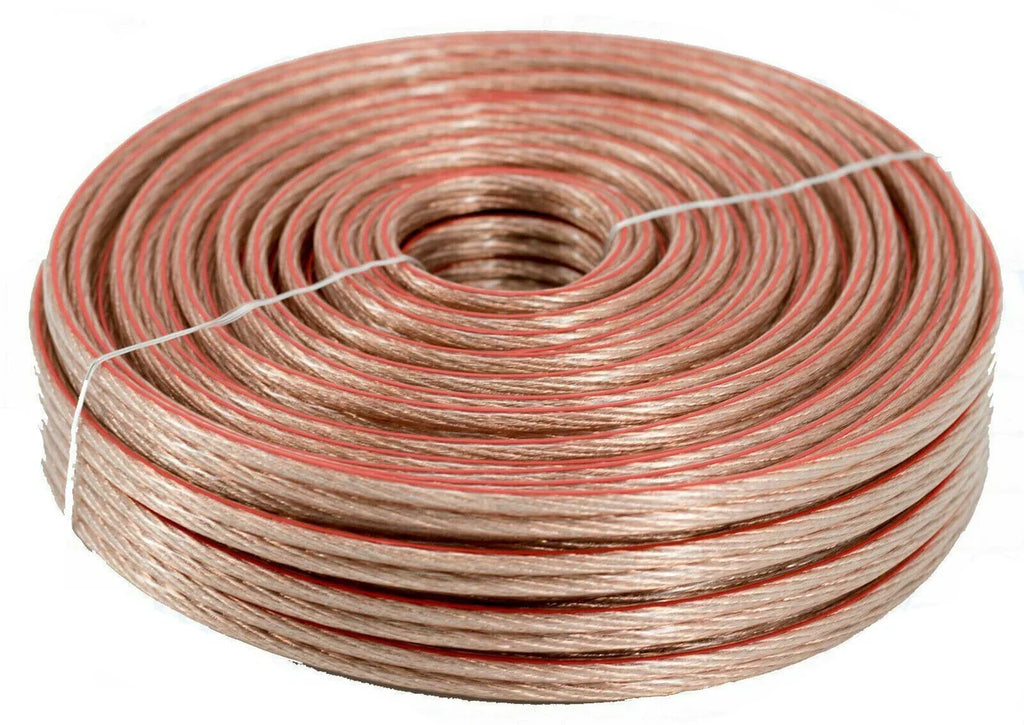 100' Ft. 18 Gauge Stranded 2 Conductor Speaker Wire Car Marin Home Audio