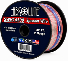 Load image into Gallery viewer, Absolute SWH16500 500' 16 Gauge Car Home Audio Speaker Wire Cable Spool