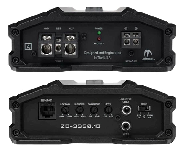 Hifonics ZD-3350.1D 3350 Watt RMS Mono Amplifier 1 Ohm Car Audio Class-D Amp + 4 Gauge Amp Kit