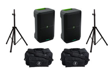 Load image into Gallery viewer, 2 Mackie Thump GO 200 watt 8" 2-way Battery-powered portable loudspeaker &amp; Thump Go Carry Bag &amp; Speaker Stand