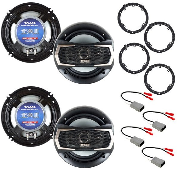 2 Pairs 6.5" Front & Rear Speakers Fit 2008-2022 Honda Accord
