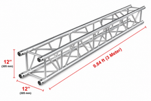 Load image into Gallery viewer, MR DJ MDTSQ984 9.84FT (3 Meter) Universal 12" Square Aluminum Box Truss Segment