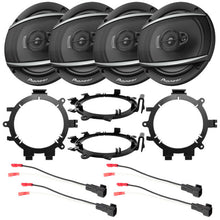 Load image into Gallery viewer, 2 Pairs Pioneer TS-A1677S A-Series 6.5" 3-Way Coaxial Car Audio Speakers with Speaker Adaptors and Speaker Harness for Selected 95-09 GM Full Size P/U SUV GM Vehicles