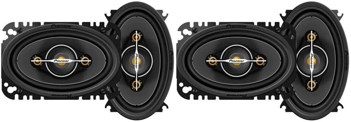 2 Pioneer TS-A4671F 420W 4x6" A-Series 4-way 4-ohm Coaxial Car Speakers