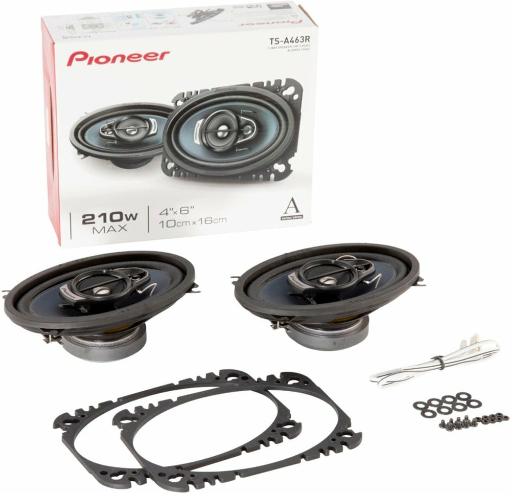 Pioneer TS-A463R 60W RMS 4x6" 3-way 4-ohms Coaxial Speakers