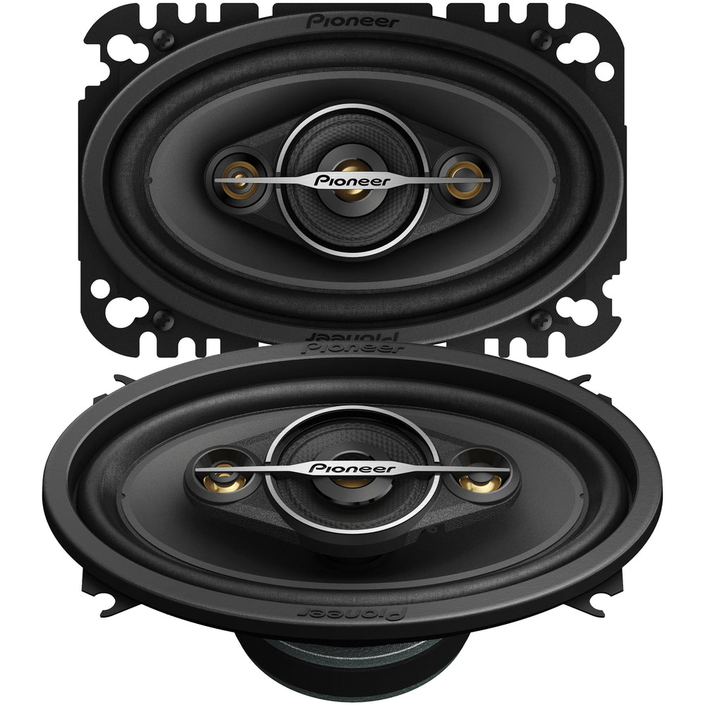 2 Pioneer TS-A4671F 420W 4x6" A-Series 4-way 4-ohm Coaxial Car Speakers