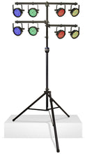 Load image into Gallery viewer, Ultimate Support LT-99BL LT Series Multi-tiered, Heavy-duty, Extra Tall Lighting Tree with TeleLock® Lift-assist Technology - Leveling Leg
