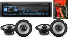 Load image into Gallery viewer, Alpine UTE-73BT In-Dash Digital Media Receiver Bluetooth &amp; 2 Pair S2-S65 6.5" 480 Watts Coaxial Car Speakers &amp; KIT10 Installation AMP Kit
