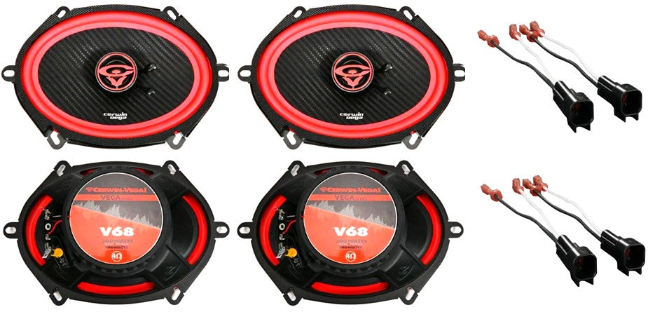 2 Cerwin-Vega V68 6x8" Front & Rear Car Door Speakers Fit 1994-04 Ford Mustang