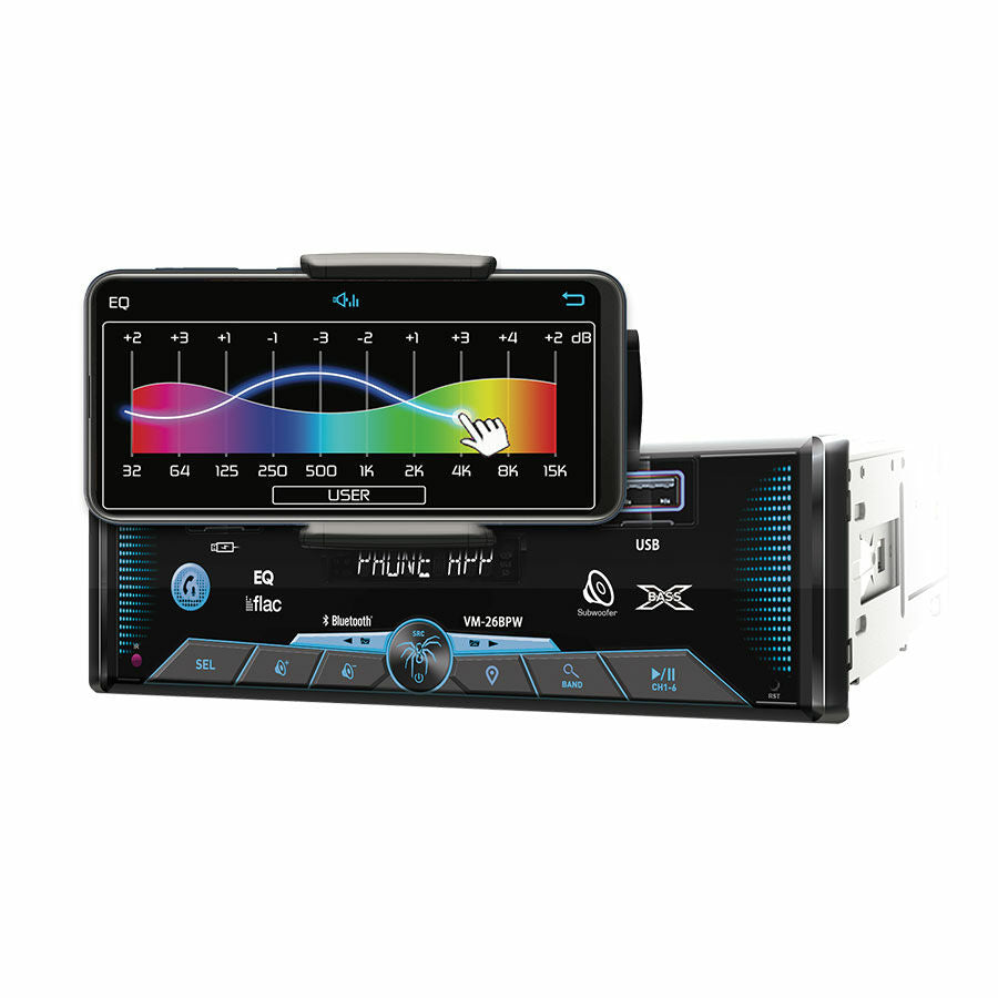 Soundstream VM-26BP Single-DIN Digital Media Receiver w/ Built-in Phone Cradle