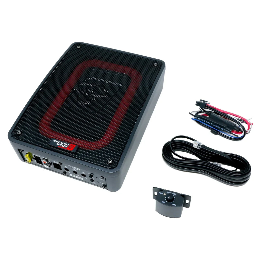 Cerwin Vega VPAS68 Active 6"x8" Subwoofer Enclosure + 4G Amp Kit