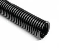 1/2" x 100' Flexible Corrugated Black LDPE NON Split Tubing Wire Loom