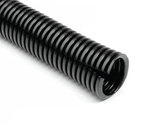 Load image into Gallery viewer, American Terminal 1/2" x 100' Flexible Corrugated Black Split Tubing Wire Loom