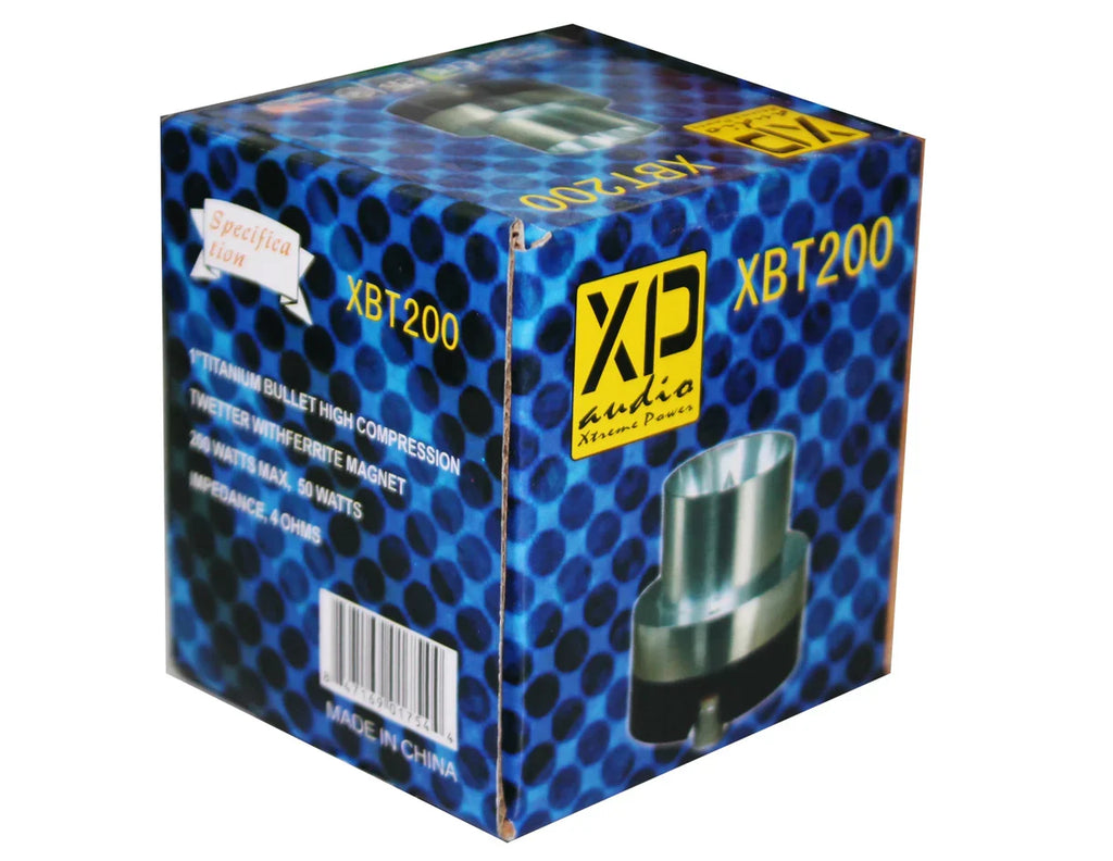 XP Audio XBT200 1In Titanium Bullet High Compression 200 Watts Max Tweeter