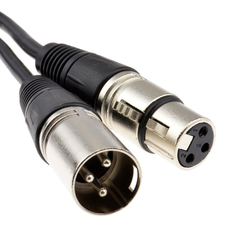 2 MR DJ CXMXF12 12' XLR Male to XLR Female Microphone Balanced Instrumental Dj XLR Interconnect Cable