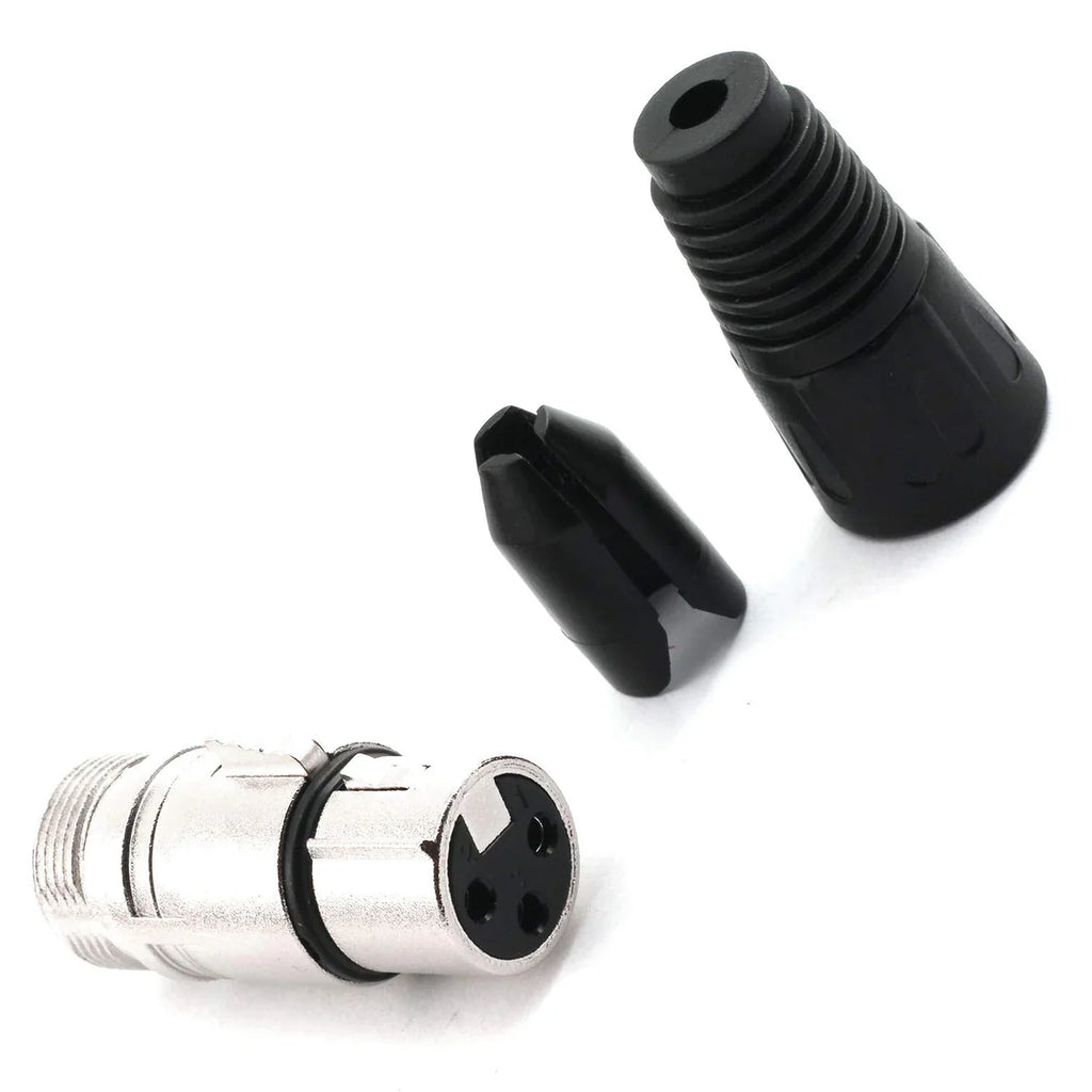 MR DJ USA XLRFH4 2 Pairs XLR Female Head 3 Pin Connector Allows for Speaker Cables
