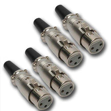 Load image into Gallery viewer, MR DJ XLRFH4 4 XLR Female Head 3 Pin Connector Allows for Speaker Cables