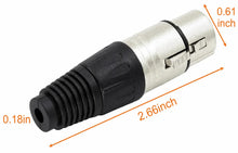 Load image into Gallery viewer, MR DJ USA XLRFH4 2 Pairs XLR Female Head 3 Pin Connector Allows for Speaker Cables