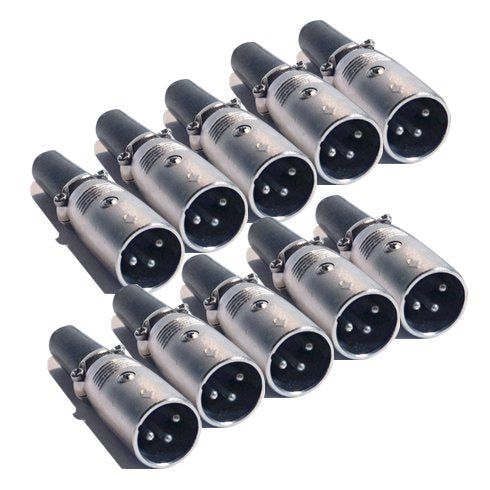 MR DJ USA XLRMH10 5 Pair XLR Male Head 3 Pin Connector Allows for Speaker Cables