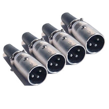 Load image into Gallery viewer, MR DJ USA XLRMH4 2 Pair XLR Male Head 3 Pin Connector Allows for Speaker Cables