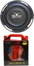 Load image into Gallery viewer, Absolute XS-1000 10" Xcursion Series 1500 Watts Slim Shallow Subwoofer + 8 Gauge Amp Kit