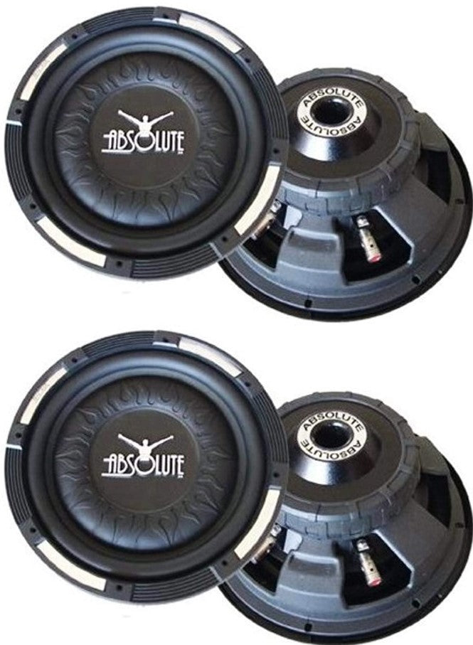 2 Absolute XS1200 Excursion Series 12" Flat Shallow Truck RV Car Audio Subwoofer