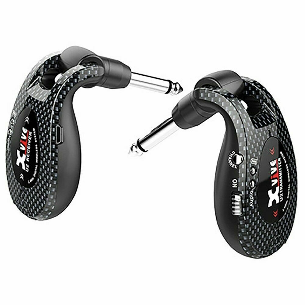 Xvive U2 Digital Rechargeable Wireless System for Electric Guitars -Carbon Fiber