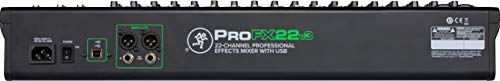 Mackie ProFXv3 Series, 22-Channel Professional Effects Mixer with USB, Onyx Mic Preamps and GigFX effects engine - Unpowered (ProFX22v3)