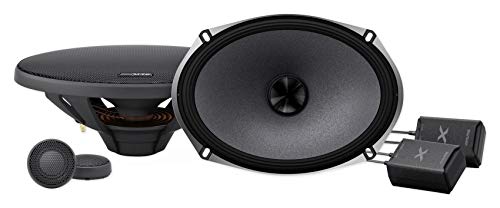 (2) Pairs ALPINE X-S69C 6x9" 360w Component Car Speakers+Alpine X-A70F 4-Ch Amplifier