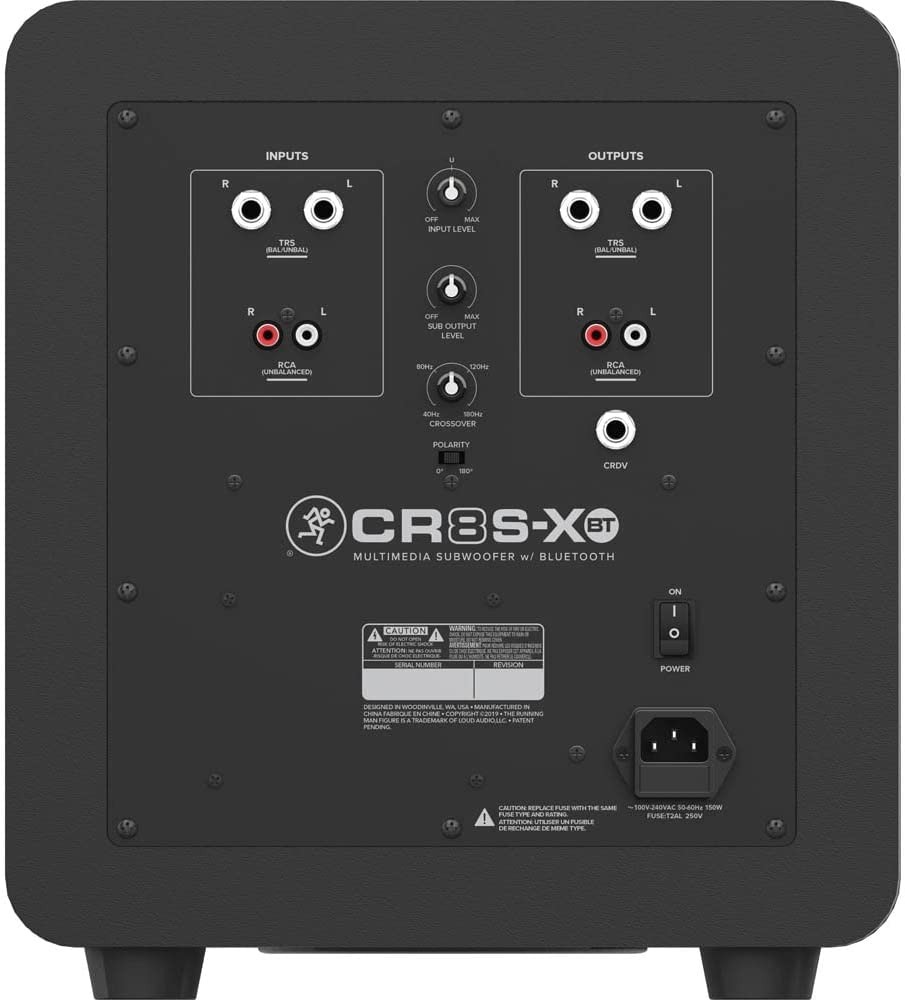 Mackie CR8S-XBT Creative Reference Series 8" Multimedia Subwoofer with Bluetooth and Volume Controller