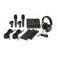 Load image into Gallery viewer, Mackie Performer Bundle With ProFX6V3 Mixer EM-89D Mics And Headphones