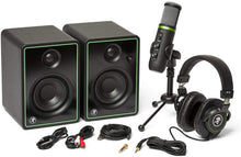 Load image into Gallery viewer, Mackie Creator Bundle USB microphone, studio monitors, and headphones