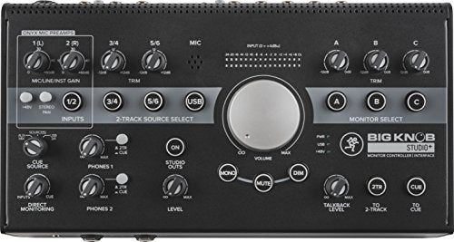 Mackie Big Knob Series, 4x3 Studio Monitor Controller 192kHz USB I/O (BIG KNOB STUDIO PLUS)