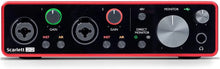 Load image into Gallery viewer, Focusrite Scarlett 2i2 USB Audio Interface 3rd Ge, Mackie CR3-X Powered Monitors &amp; MR DJ 1/4" TO 1/4" Cable