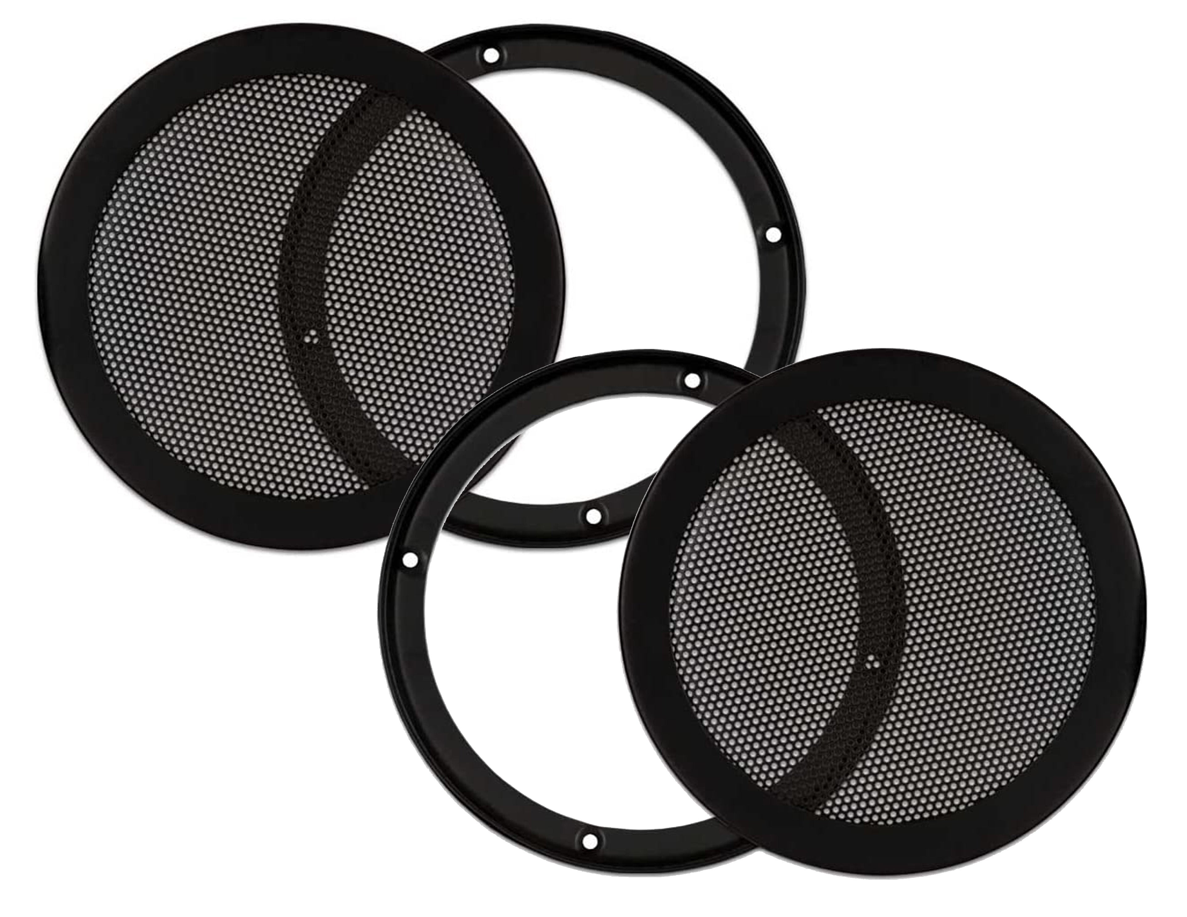 2 MK Audio Universal 6.5" Universal Steel Mesh Protective Speaker Grills Pair