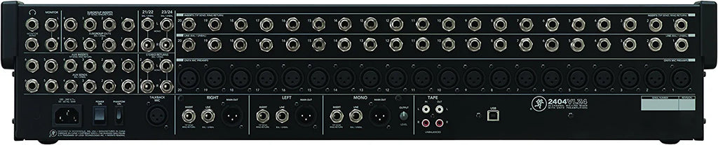Mackie 2404VLZ4 24-channel 4-bus FX Mixer with Ultra-wide 60dB gain range and Onyx Mic Preamps, USB, Unpowered
