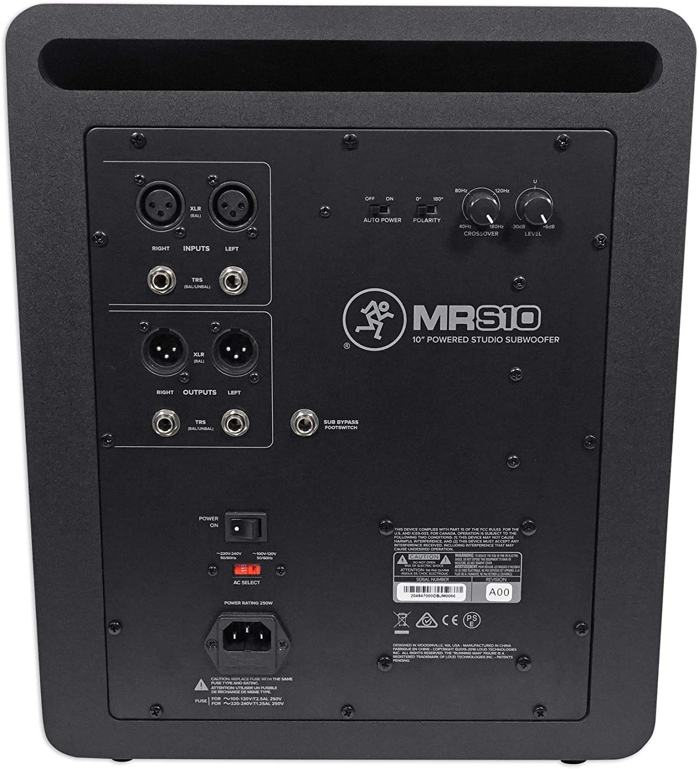 Mackie MRS10 - 10" Powered Subwoofer Studio Monitor