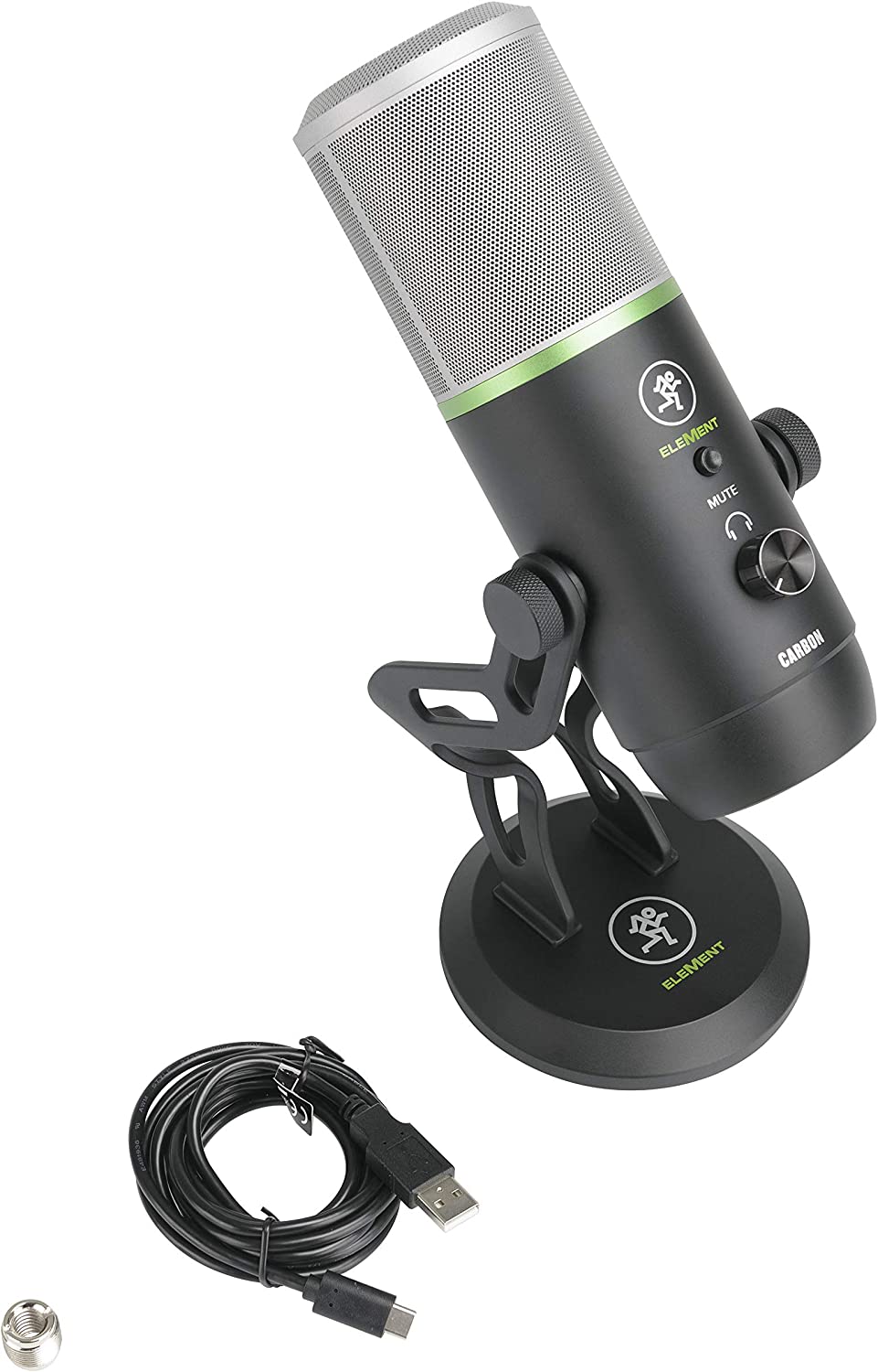 Mackie Carbon Premium USB Condenser Microphone for Content Creation, Live Streaming and Mobile Recording
