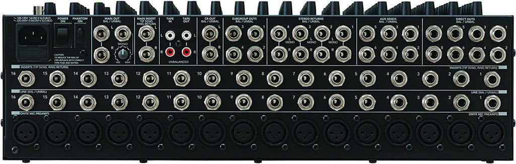 Mackie 1604VLZ4 16-channel Mixer 4-Bus Compact Mixer with Ultra-wide 60dB gain range and 16 Onyx Mic Preamps