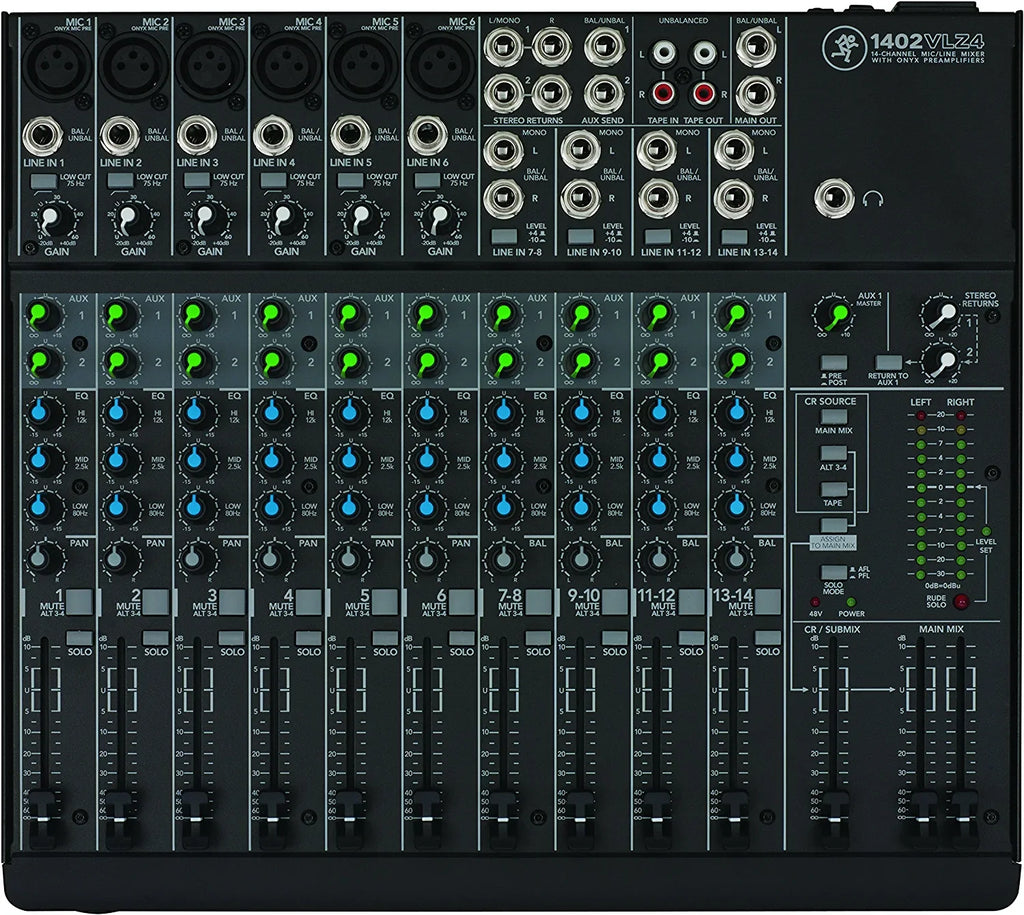 Mackie 1402VLZ4 14-channel Compact Mixer with High Quality Onyx Preamps